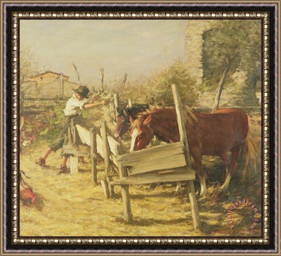 Henry Herbert La Thangue The Appian Way Framed Painting