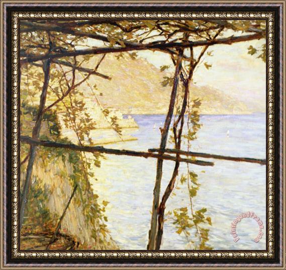 Henry Herbert La Thangue Trellised Vine Framed Painting