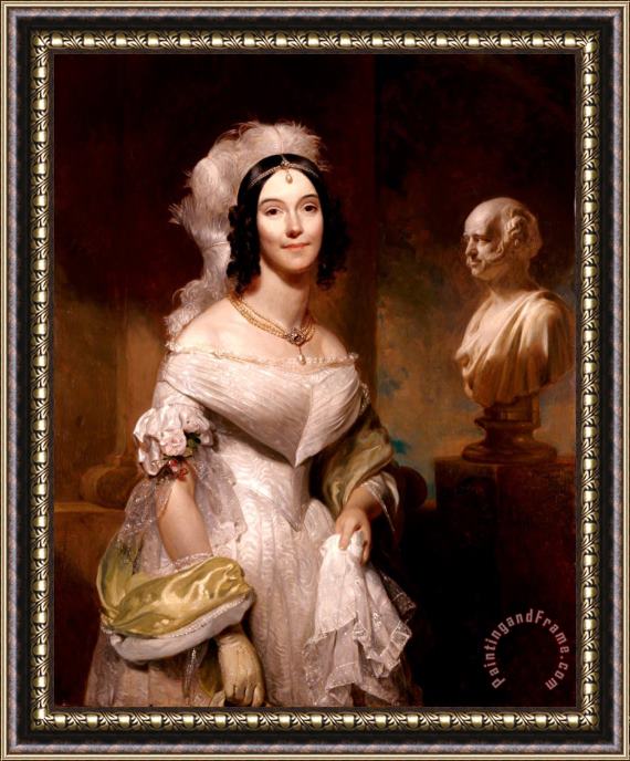Henry Inman Angelica Singleton Van Buren (mrs. Abraham Van Buren) Framed Painting
