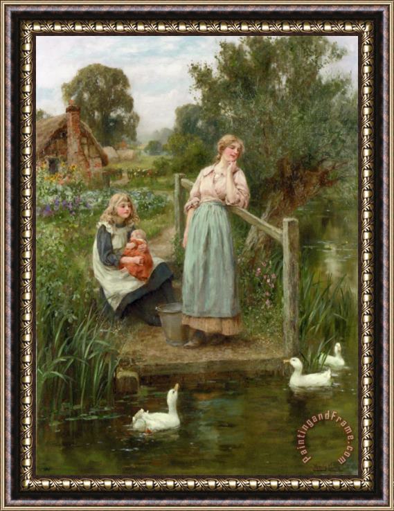 Henry John Yeend King At The Duck Pond Framed Print