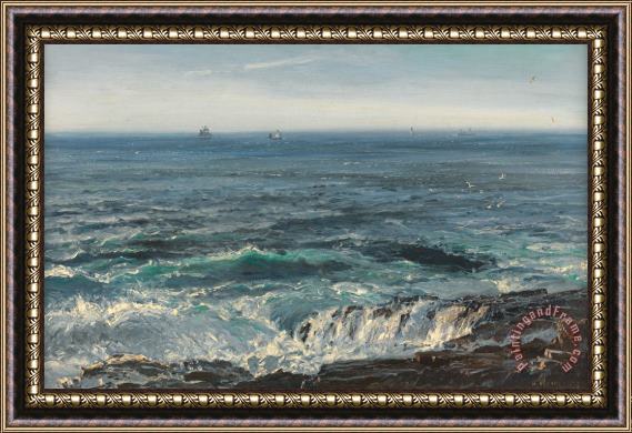 Henry Moore Seascape 1877 Framed Painting