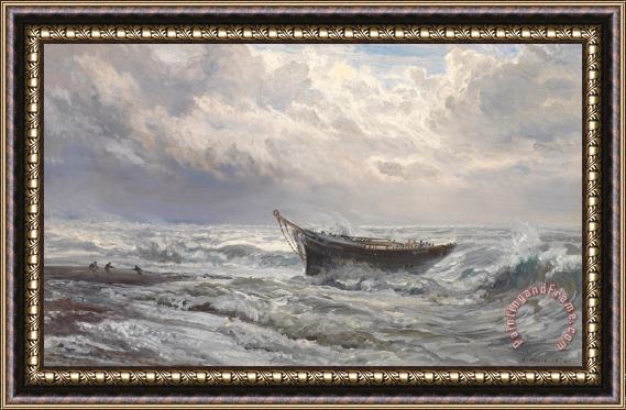 Henry Moore Stormy Seas Framed Painting