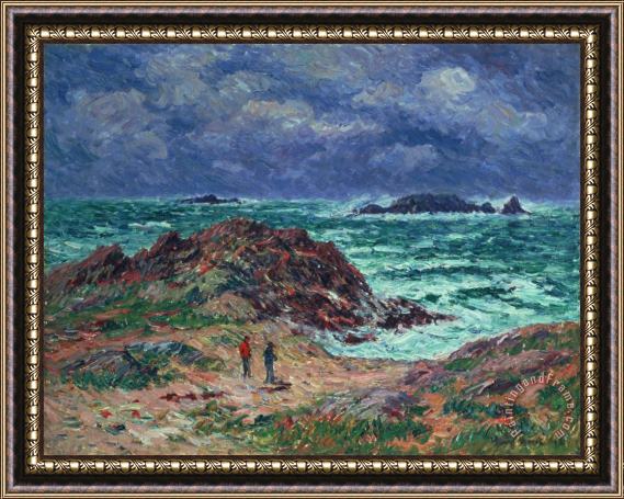 Henry Moret A Squall Framed Painting