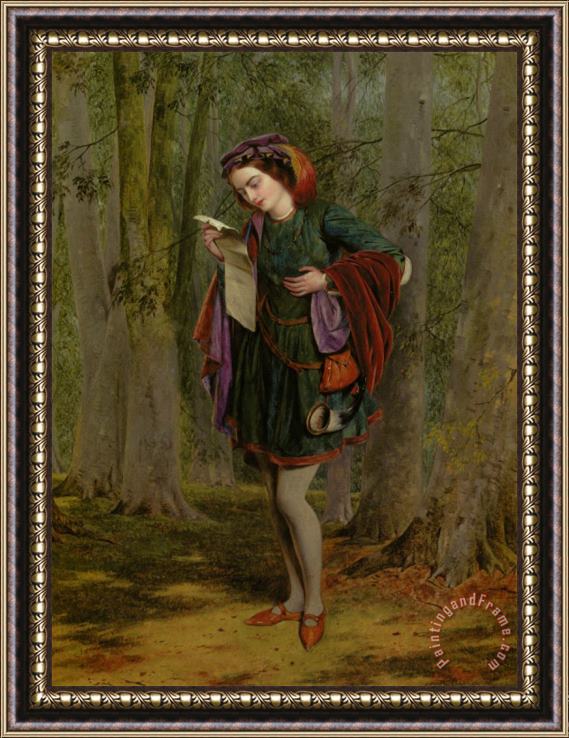 Henry Nelson O'neil Rosalind, As You Like It Framed Painting
