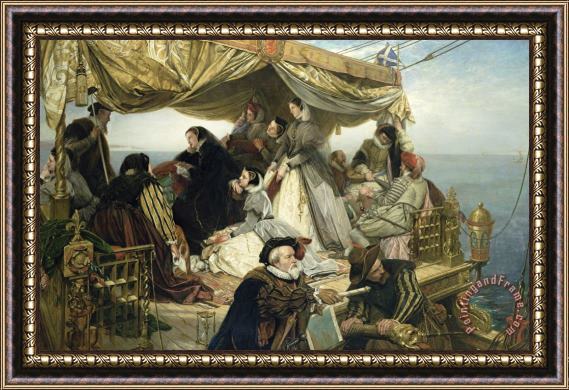 Henry Nelson O Neil Mary Stuart's Farewell to France Framed Painting