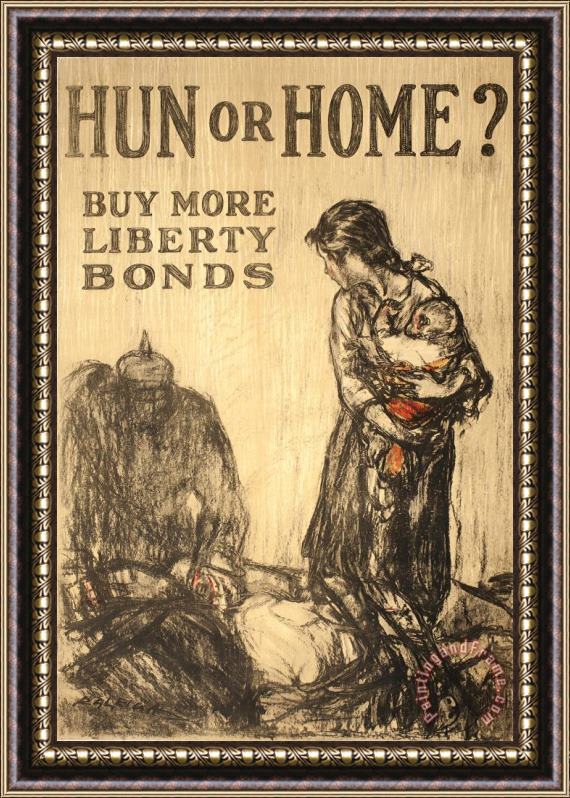 Henry Patrick Raleigh Hun Or Home? Buy More Liberty Bonds Framed Print