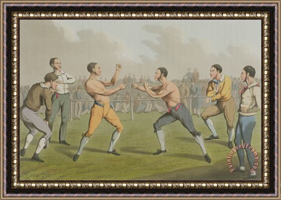 Henry Thomas Alken A Prize Fight Aquatinted By I Clark Framed Painting
