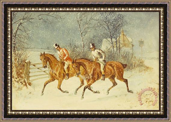 Henry Thomas Alken Going Out In A Snowstorm Framed Painting