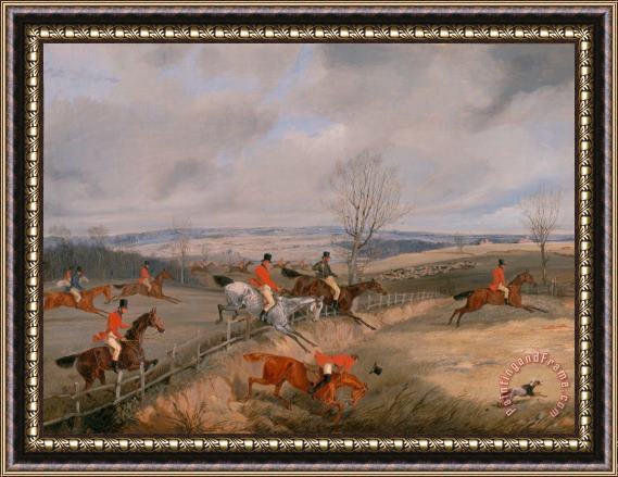 Henry Thomas Alken Hunting Scene Drawing The Cover Framed Print