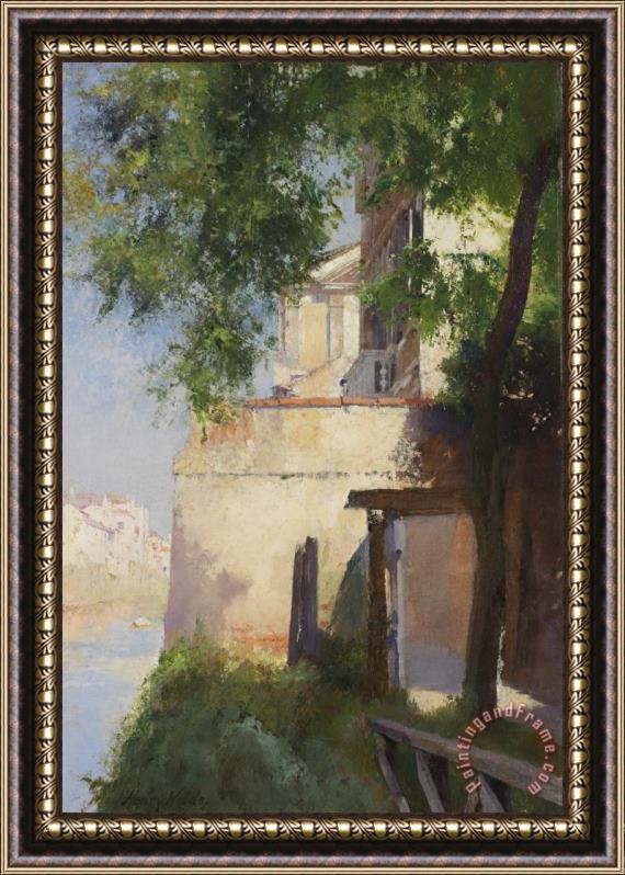 Henry Woods A View of Venice from a Terrace Framed Painting