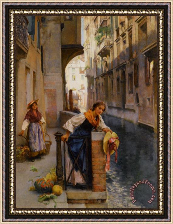 Henry Woods Fruit Sellers From The Islands Venice Framed Painting