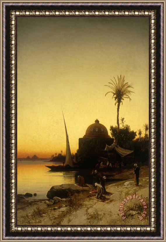 Herman David Salomon Corrodi Praying to Mecca Framed Painting