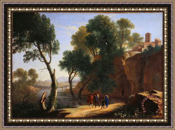 Herman Van Swanevelt An Italian Landscape Framed Painting