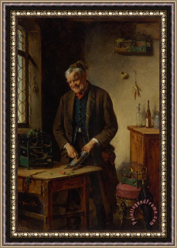 Hermann Kern The Bachelors Home Framed Painting