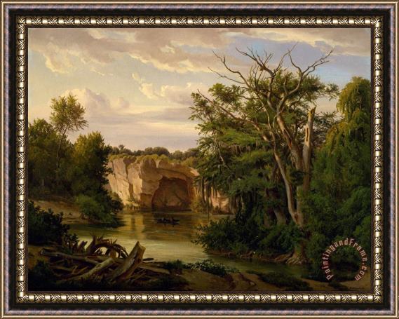 Hermann Lungkwitz Hill Country Landscape Framed Painting