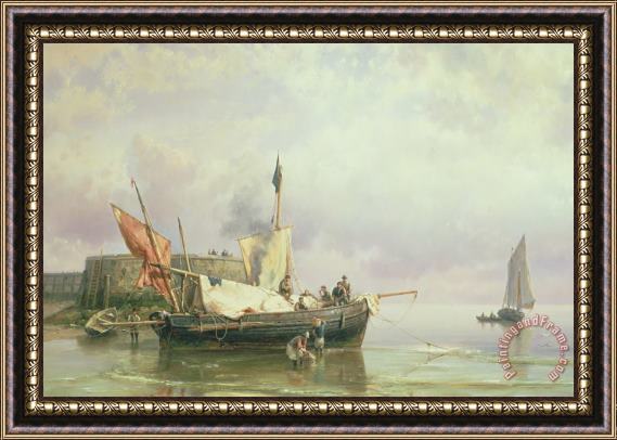 Hermanus Koekkoek Marine Scene Framed Painting
