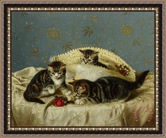 HH Couldery Kittens Up To Mischief Framed Painting