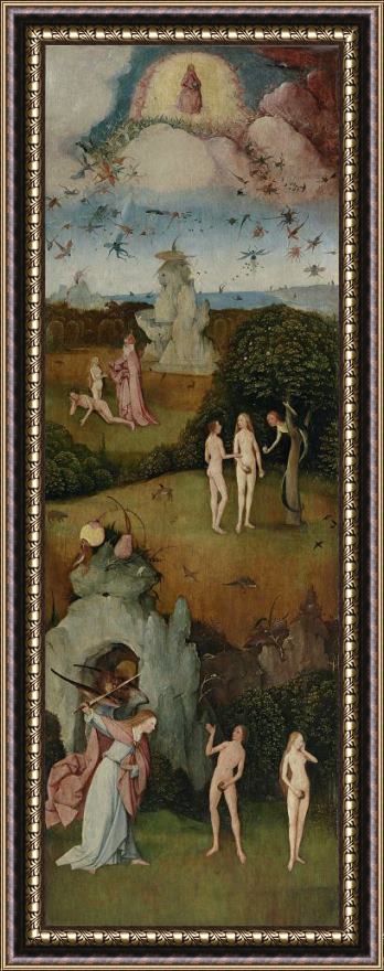 Hieronymus Bosch Haywain, Left Wing of The Triptych Framed Print