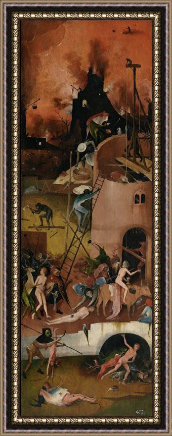 Hieronymus Bosch Haywain, Right Wing of The Triptych Framed Print