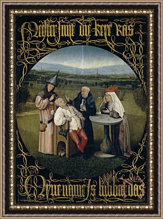 Hieronymus Bosch The Cure of Folly Framed Painting