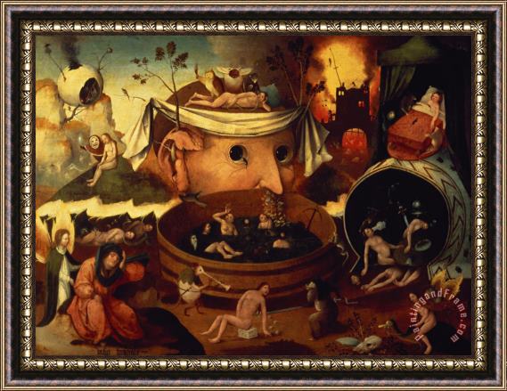 Hieronymus Bosch Tondals Vision Framed Painting