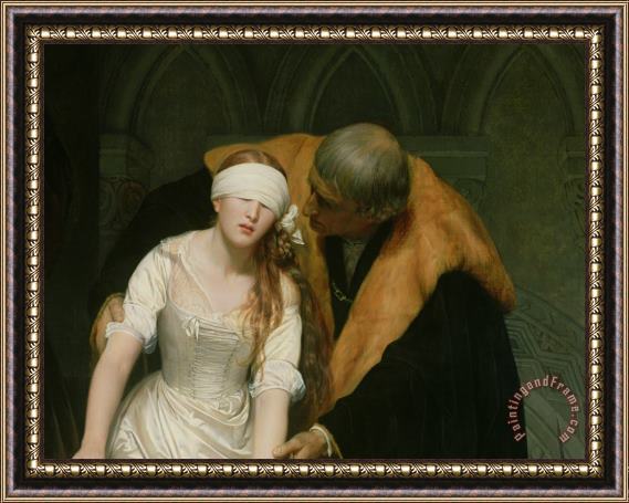 Hippolyte Delaroche The Execution of Lady Jane Grey Framed Painting