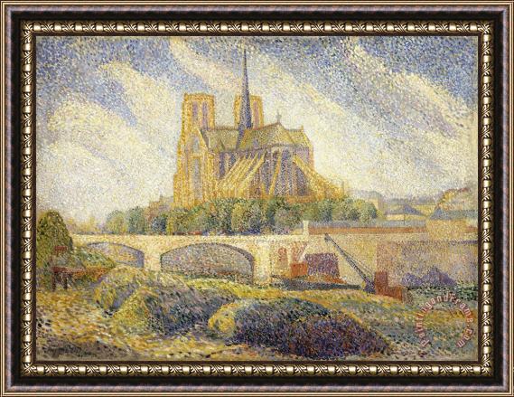 Hippolyte Petitjean Notre Dame Framed Painting