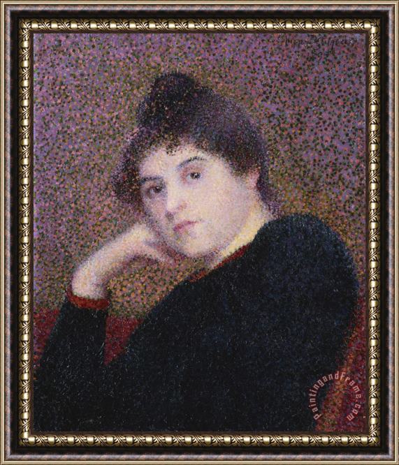 Hippolyte Petitjean Portrait De Femme Framed Painting