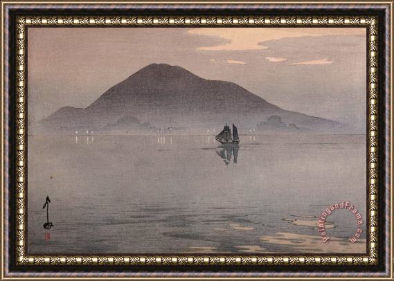 Hiroshi Yoshida Evening After Rain (ugo No Yube), From The Inland Sea Series (seto Naikai Shu) Framed Painting