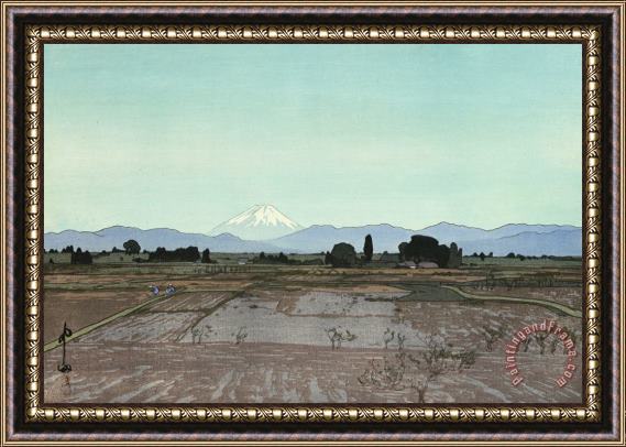 Hiroshi Yoshida Fuji Mountain From Musashino (musashino), From The Series Ten Views of Fuji (fuji Jikkei) Framed Print