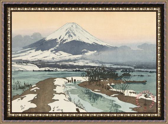 Hiroshi Yoshida Kawaguchi Lake (kawaguchi Ko), From The Series Ten Views of Fuji (fuji Jikkei) Framed Painting