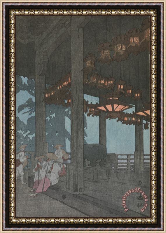 Hiroshi Yoshida Nigatsu Temple (nigatsudo) Framed Painting