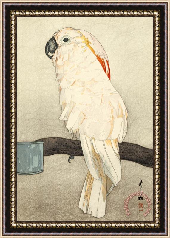 Hiroshi Yoshida Obatan Parrot (dobutsu En, Obatan Omu), From The Zoological Garden Series Framed Print