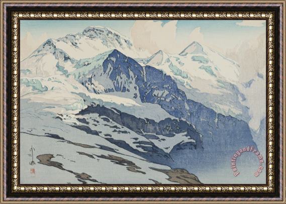 Hiroshi Yoshida The Jungfrau (yungufurau Yama), From The European Series Framed Painting