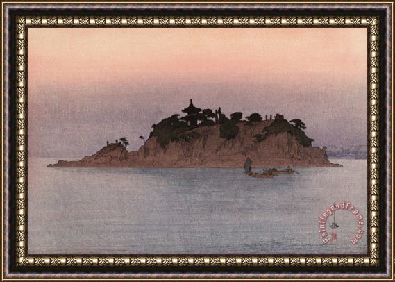 Hiroshi Yoshida Tomo No Ura, From The Inland Sea Series (seto Naikai Shu) Framed Painting