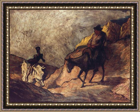 Honore Daumier Don Quichotte Et Sancho Pansa Framed Print