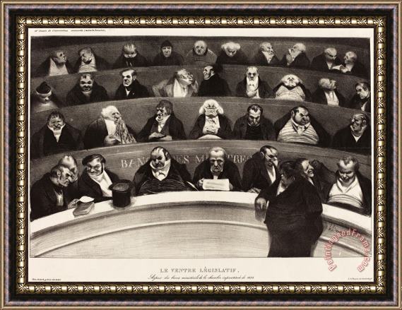 Honore Daumier Le Ventre Legislatif (the Legislative Belly) Framed Print