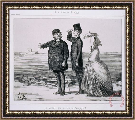 Honore Daumier Souvenir D'artistes a La Varenne Saint Maur Framed Print