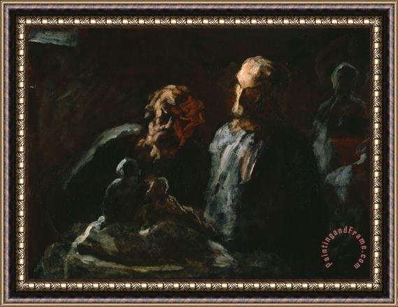Honore Daumier Two Sculptors Framed Painting