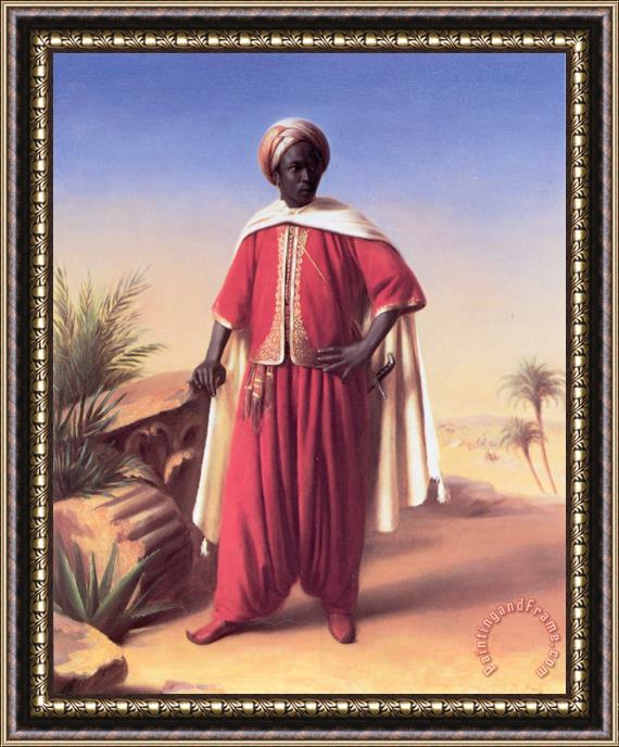Horace Vernet Portrait of an Arab Framed Painting