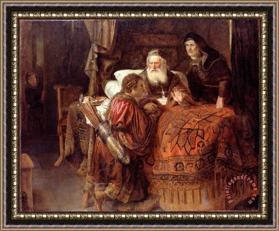 Horst, Gerrit Willemsz. Isaac Blessing Jacob Framed Painting