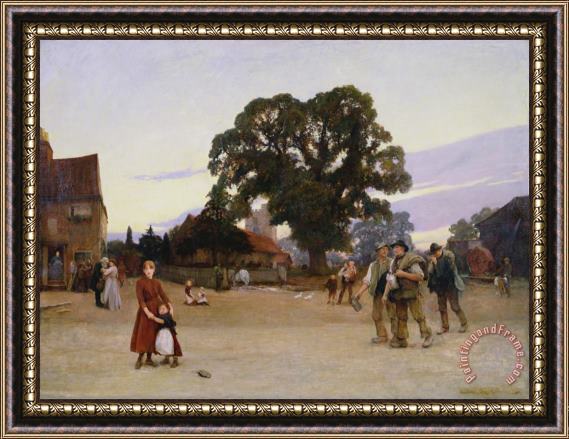 Hubert von Herkomer Our Village Framed Painting