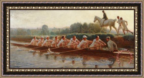 Hugh Goldwin Riviere In The Golden Days Framed Painting