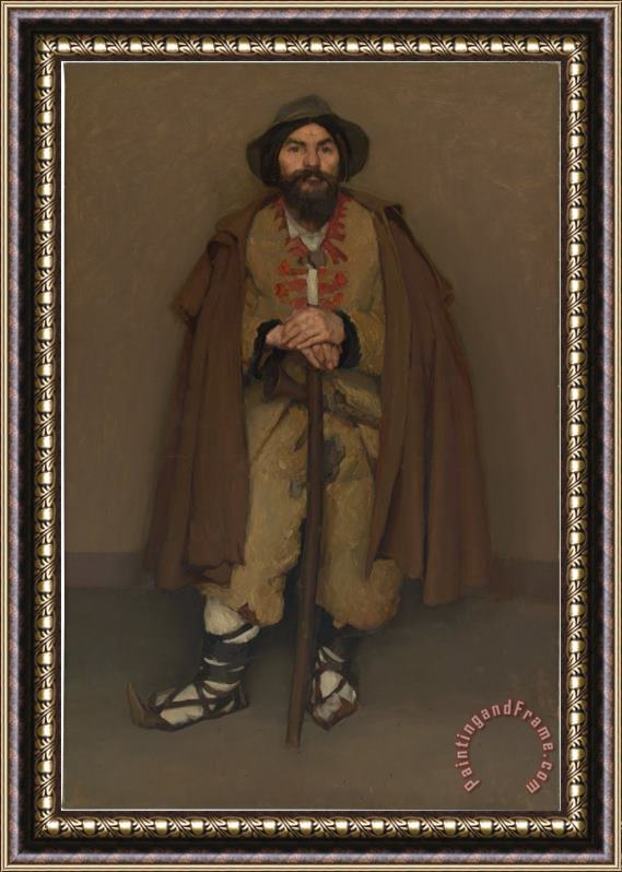 Hugh Ramsay A Mountain Shepherd (an Italian Dwarf) Framed Painting