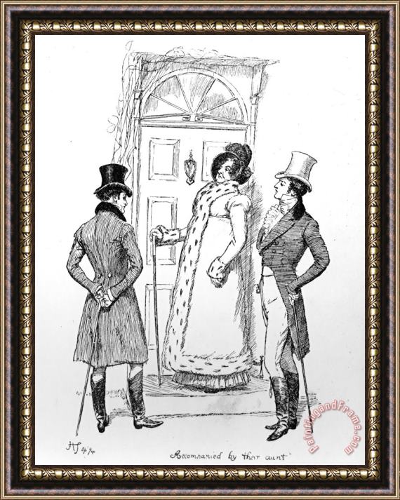 Hugh Thomson Scene From Pride And Prejudice By Jane Austen Framed Print