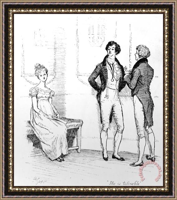 Hugh Thomson Scene From Pride And Prejudice By Jane Austen Framed Painting