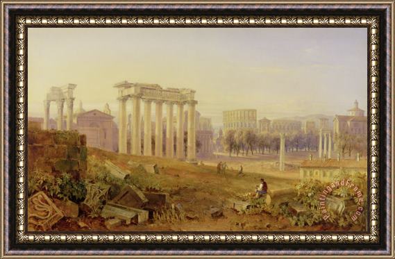 Hugh William Williams Across the Forum - Rome Framed Painting