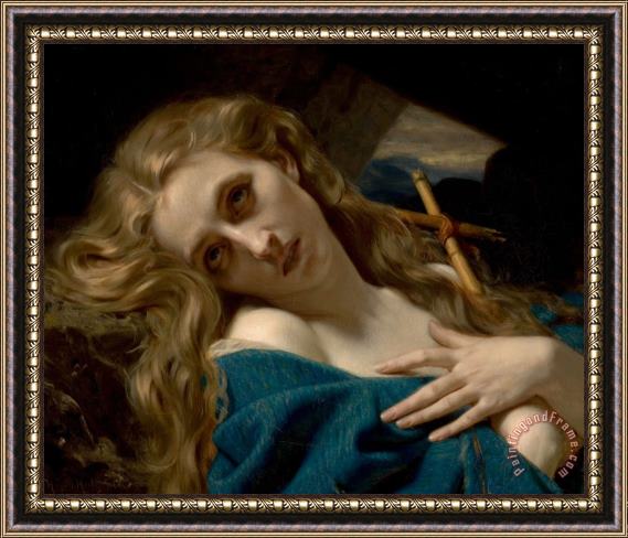 Hughes Merle Mary Magdalene in The Cave Framed Painting