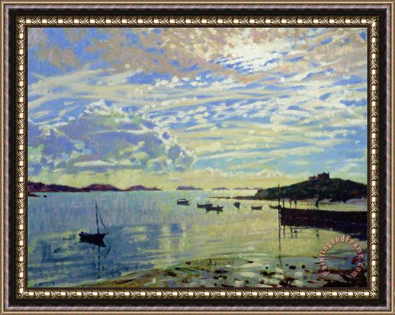 Hugo Grenville A Brightening Sky Early Light Framed Painting