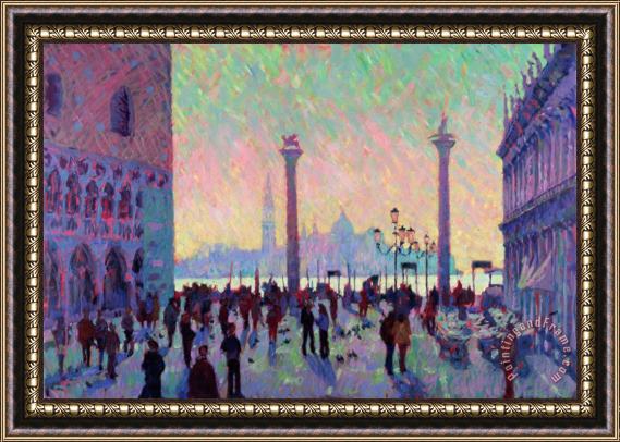 Hugo Grenville St. Mark's Square Looking Towards San Giorgio Framed Painting